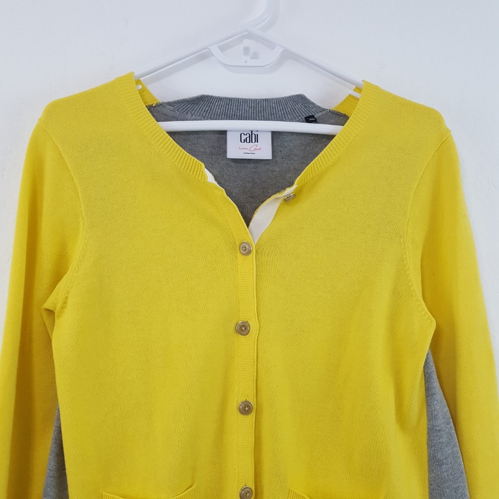 **NFS** {CAbi} #3010 Belle Yellow Cardigan M - Picture 3 of 8